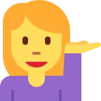 Woman Tipping Hand emoji on Twitter / X