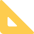 Triangular Ruler emoji on Twitter / X