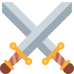 Emoji Espadas cruzadas en Twitter / X
