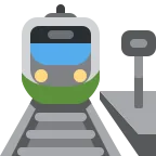 Emoji Estación de tren en Twitter / X