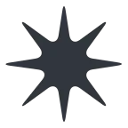Emoji Estrella de ocho puntas en Twitter / X