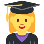 Emoji Estudiante mujer en Twitter / X