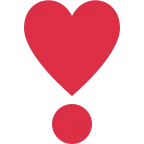 Emoji Exclamación de corazón en Twitter / X