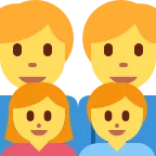 Family: Man, Man, Girl, Boy emoji on Twitter / X