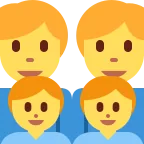 Family: Man, Man, Boy, Boy emoji on Twitter / X