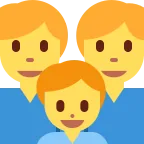 Family: Man, Man, Boy emoji on Twitter / X