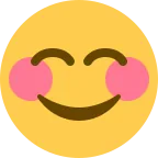 Blush emoji on Twitter / X