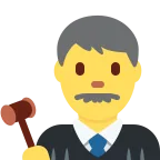 Man Judge emoji on Twitter / X