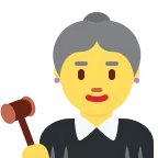 Woman Judge emoji on Twitter / X