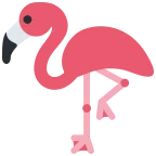 Flamingo emoji on Twitter / X