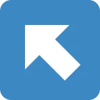 Up-Left Arrow emoji on Twitter / X