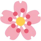 Cherry Blossom emoji on Twitter / X