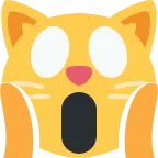 Emoji Gato asustado en Twitter / X