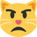 Pouting Cat emoji on Twitter / X