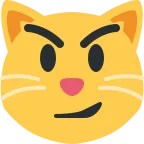 Cat with Wry Smile emoji on Twitter / X