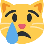 Crying Cat emoji on Twitter / X