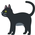 Emoji Gato negro en Twitter / X
