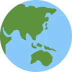 Globe Showing Asia-Australia emoji on Twitter / X