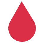 Emoji Gota de sangre en Twitter / X