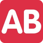 AB Button (Blood Type) emoji on Twitter / X