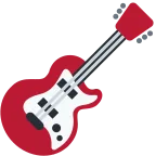 Guitar emoji on Twitter / X