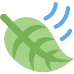 Emoji Hojas revoloteando al viento en Twitter / X