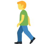Man Walking emoji on Twitter / X