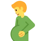 Emoji Hombre embarazado en Twitter / X