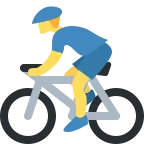 Emoji Hombre en bicicleta en Twitter / X