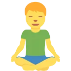 Emoji Hombre en posición de loto en Twitter / X