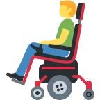 Man in Motorized Wheelchair emoji on Twitter / X