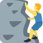 Emoji Hombre escalando en Twitter / X