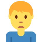 Emoji Hombre frunciendo el ceño en Twitter / X