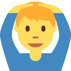 Man Gesturing OK emoji on Twitter / X