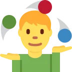 Emoji Hombre haciendo malabares en Twitter / X