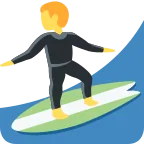 Man Surfing emoji on Twitter / X