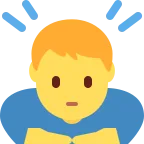 Emoji Hombre haciendo una reverencia en Twitter / X