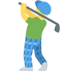 Man Golfing emoji on Twitter / X