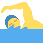 Emoji Hombre nadando en Twitter / X
