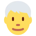 Emoji Hombre: pelo blanco en Twitter / X