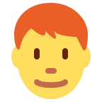 Man: Red Hair emoji on Twitter / X