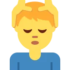 Emoji Hombre recibiendo masaje en Twitter / X