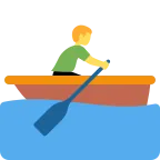 Emoji Hombre remando en un bote en Twitter / X