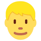 Emoji Hombre rubio en Twitter / X