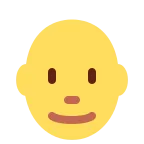 Emoji Hombre: sin pelo en Twitter / X