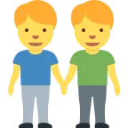 Men Holding Hands emoji on Twitter / X