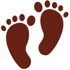 Footprints emoji on Twitter / X