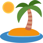 Emoji Isla desierta en Twitter / X
