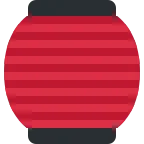 Emoji Lámpara japonesa en Twitter / X