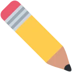 Pencil emoji on Twitter / X